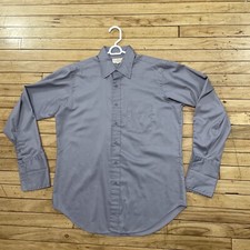 Vtg 70s The Grand Baroque by Arrow French Cuff Shirt Men 16" 34 Gray Sanforized