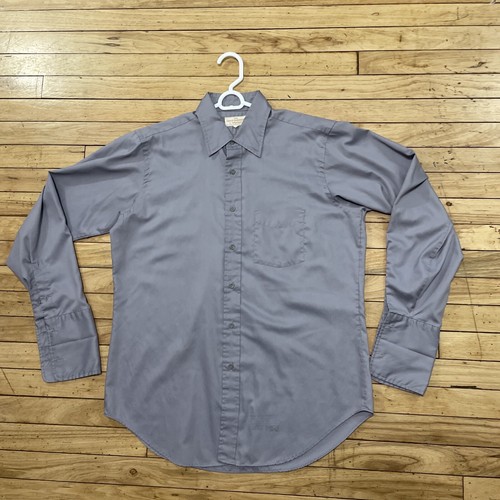 Vtg 70s THE GRAND BAROQUE by ARROW French Cuff Shirt Men 16" 34 Sleeve Gray Rare - Picture 19 of 23
