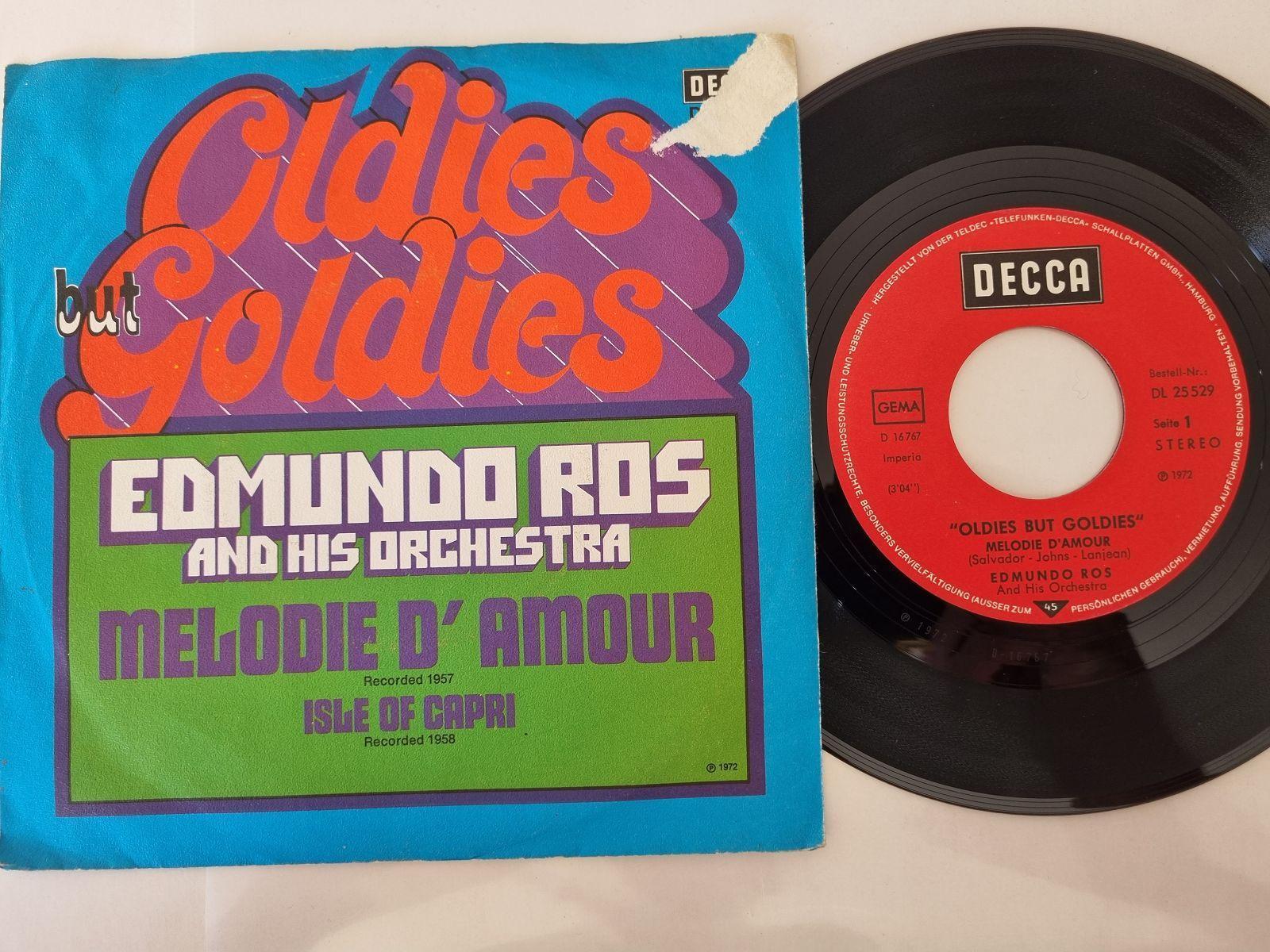 7"" Single Edmundo Ros - Melodie d'amour/ Isle of Capri Vinyl Germany