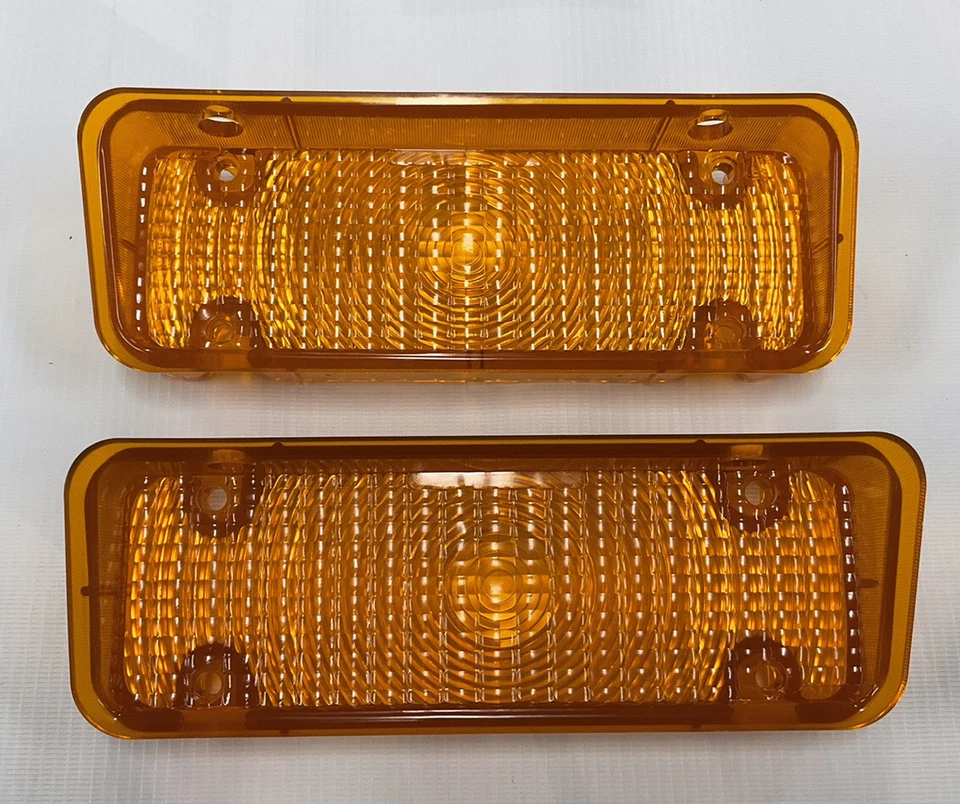 Chevrolet C10 C20 Blazer Suburban 1971-1972 lentes de luz de estacionamiento par ámbar con juntas Foto 2 de 3