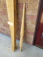 Coffman 3.25" x 50.5" Oak Newel Posts - Art Deco Series - C-4860