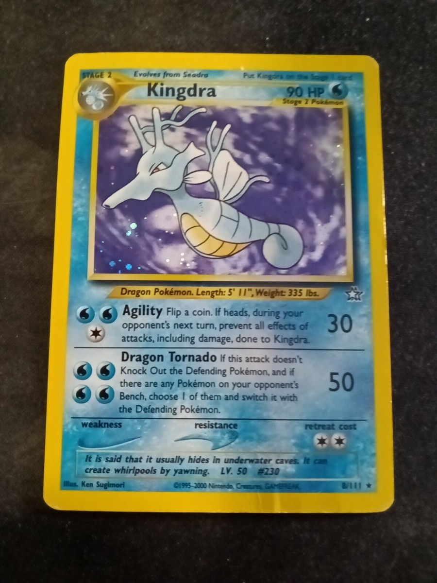 kingdra stage 2 pokemon card value Pokémon TCG Kingdra Neo Genesis 8/111 Holo Rare