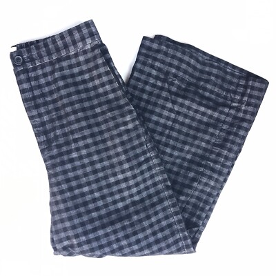 Madewell Women's Hi Rise Huston Button Front pants Ankle Plaid