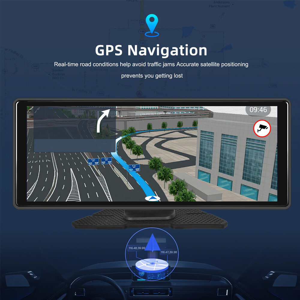 10.26"  Car Radio Portable Android Auto Wireless Carplay GPS Touch Screen Stereo