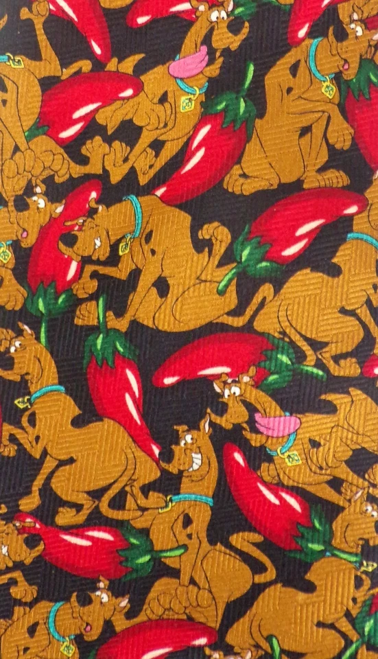 Corbata de seda SCOOBY DOO Cartoon Network para hombre perro pimienta caliente novedad Foto 2 de 3