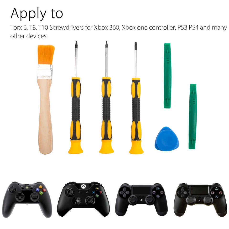 7Pc T8 T6 T10 Screwdriver Set Repair Tool for Xbox Controller - Image 3 of 4