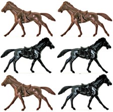 Marx Recast - 54mm Saddle Horses - 6 in 1 pose - colors vary