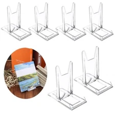 6pcs Acrylic Book Stand for Display, Clear Book Holder Collector Display Stand 