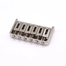 KD By AxLabs 6-String Hardtail Bridge - 3-Screw Mount - Nickel