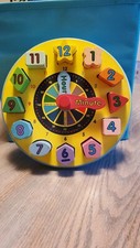 Melissa  Doug Shape Sorting Clock Educational Wooden Toy Learning Time Puzzle