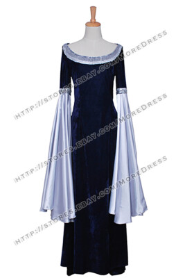 The Lord of the Rings Cosplay Arwen Blue Costume Velvet Black Dress Halloween | eBay The Lord of the Rings Cosplay Arwen Blue Costume Velvet Black Dress Halloween | eBay
