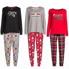 Womens Secret Treasures Christmas Graphic 2pc Pajama Set, Various Styles & Sizes