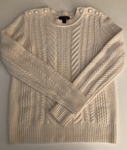J.CREW Beige Perfect Cable Knit Sweater 