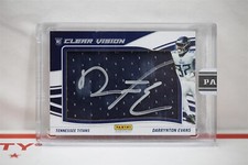 Darrynton Evans 2020 Panini Football Card Clear Vision Rookie Auto 08/10