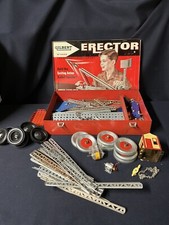 1950  s Erector Set Lot - Some Pieces From Different Era - See Pics For Details 