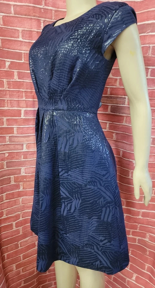 Vestido Vaina NIPPON BOUTIQUE Azul Marino Sin Mangas Talla Mediana? PECHO 34" #C Foto 2 de 4