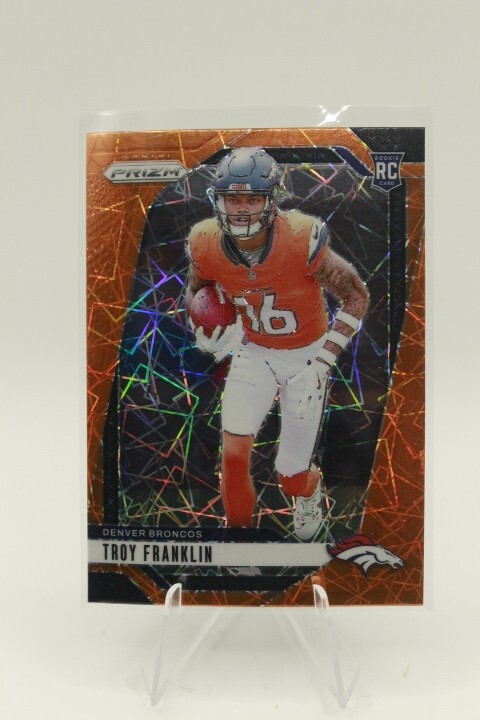 2024 Panini Prizm - Troy Franklin RC Rookie Orange Lazer #393 Denver Broncos