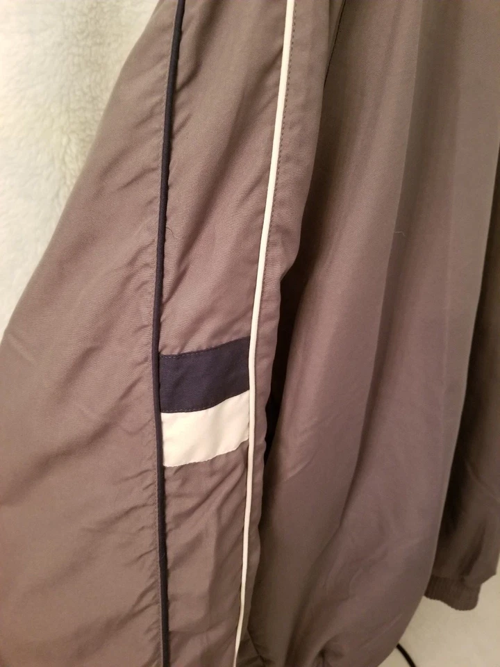 Chaqueta Abrigo Athletech Hombre Talla L Grande Gris Blanco Azul Cortavientos Foto 4 de 4