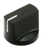 Black Pointer Knob with Set Screw 1/4" DIY Effects Pedal Projects Davies 1510