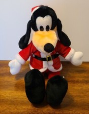 Disney Vintage Santa Claus Goofy Plush 18  MACY'S Exclusive 1990  s Christmas