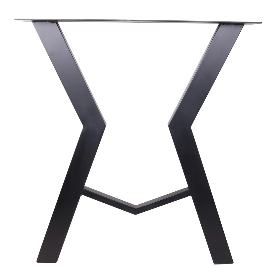 2 x 28" Patas de Mesa de Comedor,Cocina Industrial Patas de Acero,Patas de Mesa de Oficina,Negro Foto 3 de 4