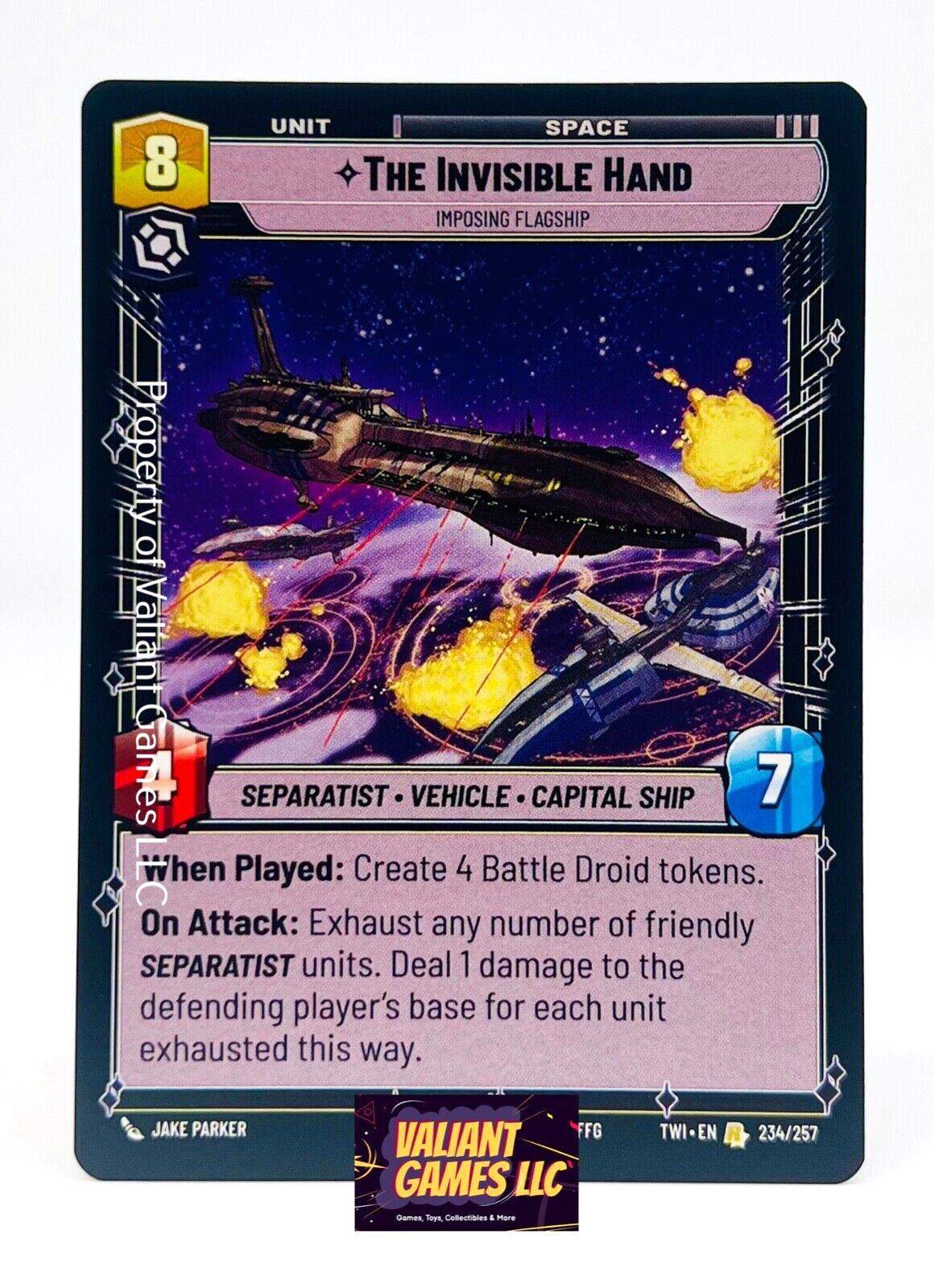 Star Wars Unlimited The Invisible Hand #234 Twilight of the Republic