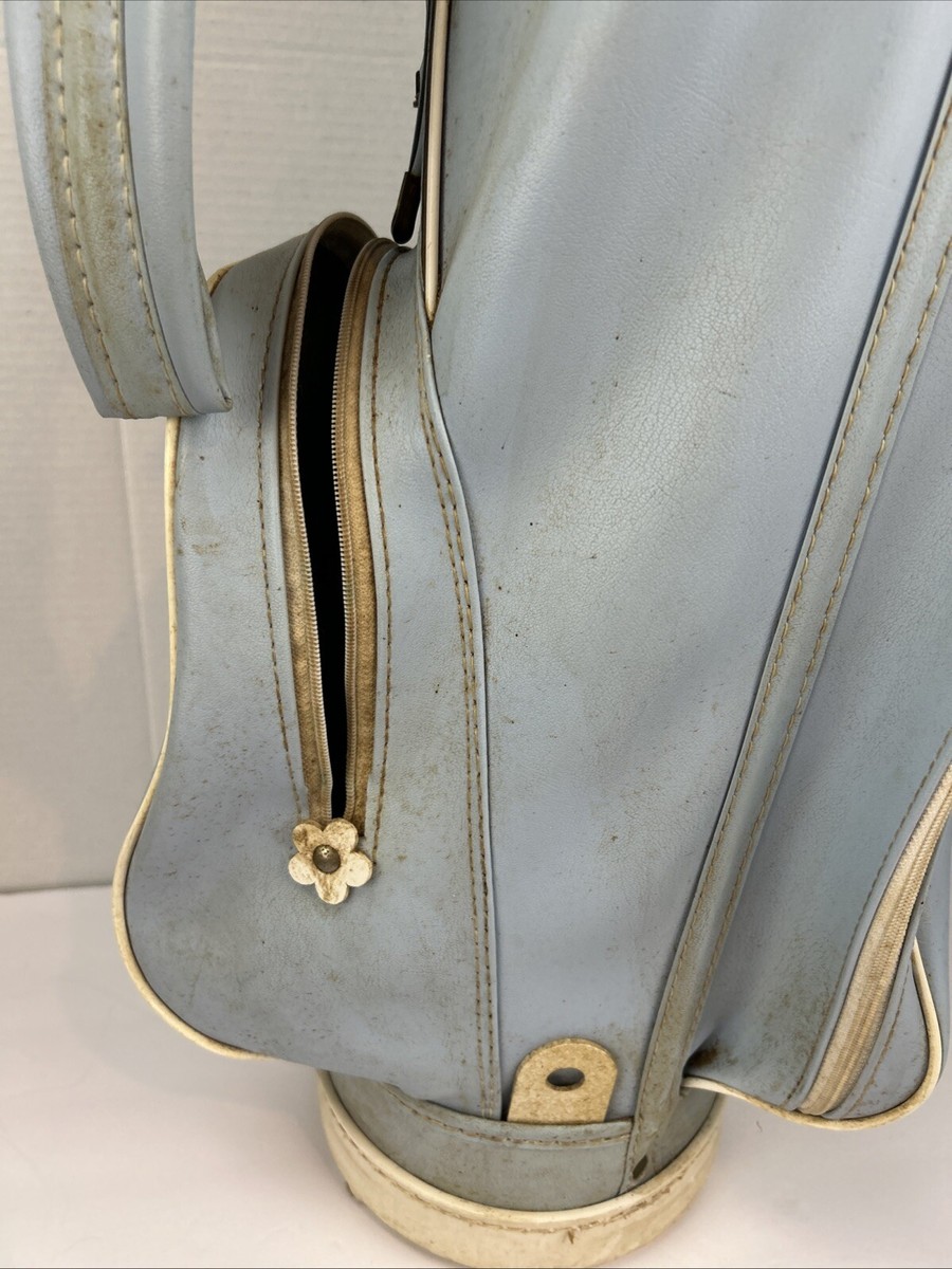 Rare Vintage Leather Vanguard Golf Bag With Shoulder Strap