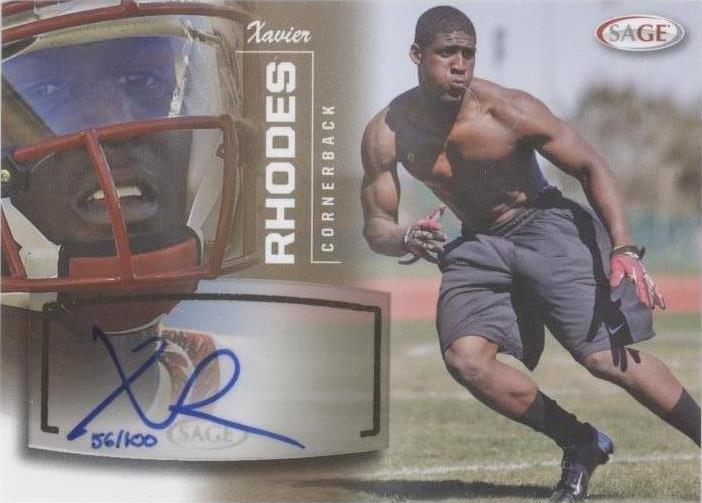 Xavier Rhodes Muthead 2013 SAGE - Autographs Xavier Rhodes #44 Gold /100 (AU, RC) for sale ...