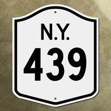 New York state route 439 highway marker road sign shield Staten Island NYC 11x13