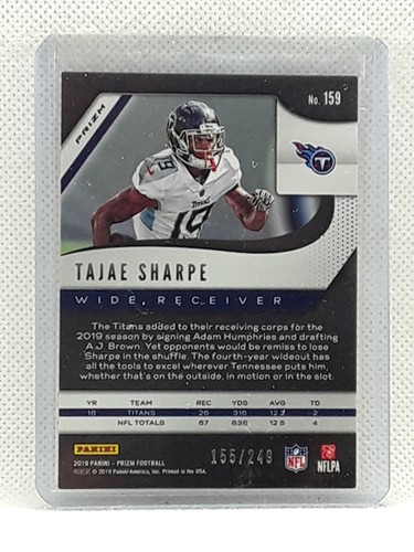 Tajae Sharpe 2019 Prizm Football - ORANGE (155/249) - Tennessee Titans - 第 2/2 張圖片