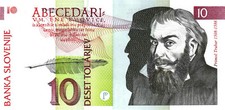 05 Slovenia / Slowenien P11a 10 Tolarjev 1992 UNC