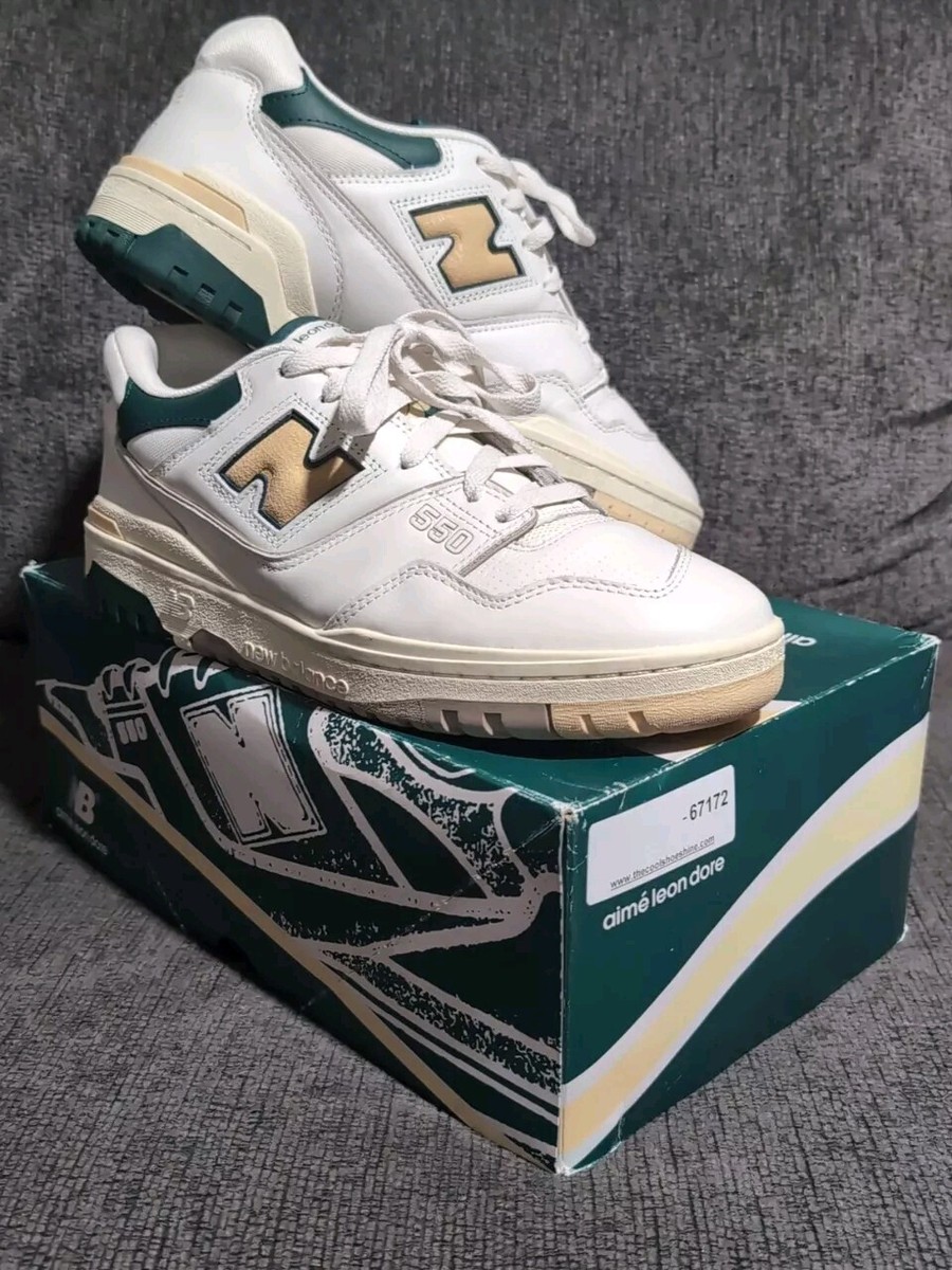 new balance 550 x aime leon dore natural green
