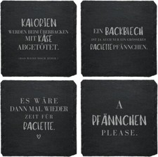 Raclette-Untersetzer (4 STK.) für Raclette-Pfännchen- Raclette-Zubehör Silvester