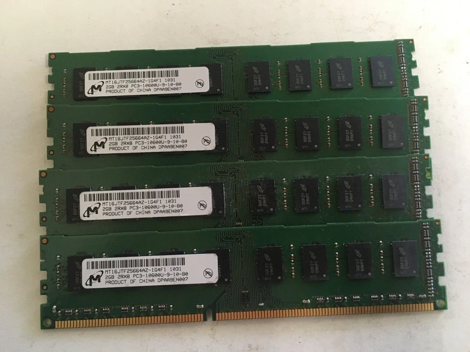 8GB (4X2GB) Micron 2GB PC3-10600 DDR3 240 Pin DIMM MT16JTF25664AZ-1G4F1 - Image 4 of 4