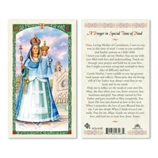 Our Lady of Consolation- Prayer in Special Time of Need - Paperstock  Holy Card