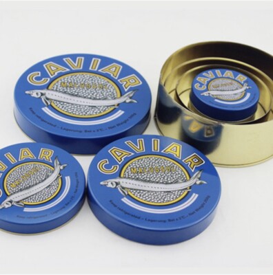 Empty Caviar Tins 50g - 60 Individual Tins