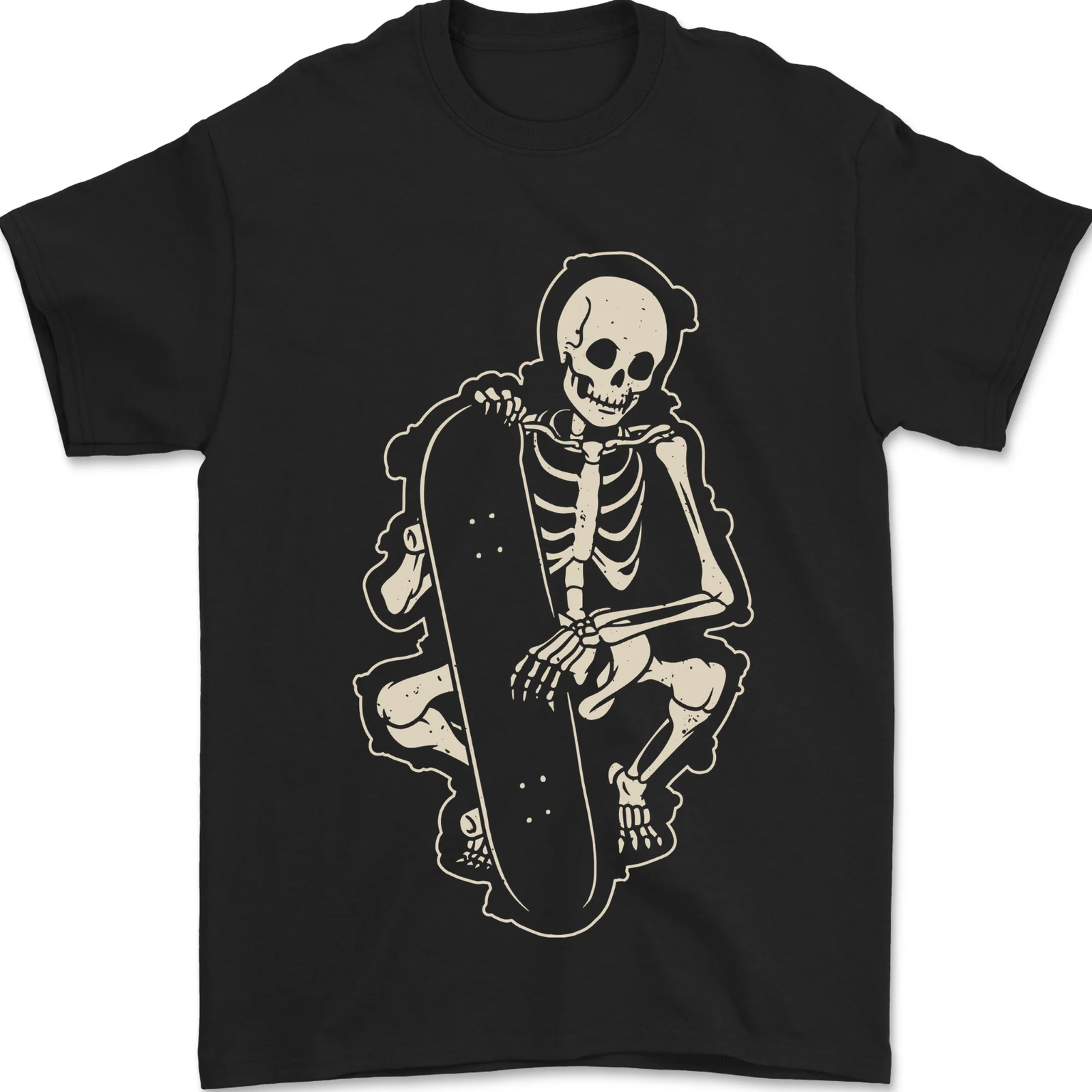 Skater Skeleton Skateboard Skateboarding Mens T-Shirt 100% Cotton