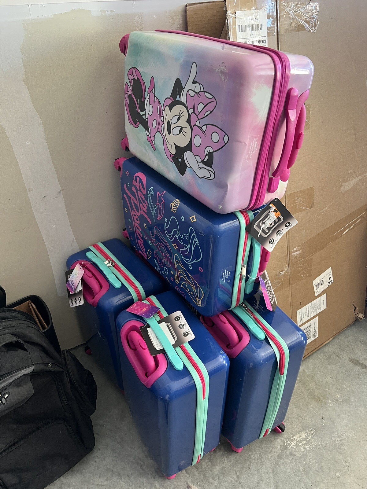 FUL Disney Princess Girl Power 21" Kids Rolling Luggage, Hardshell Suitcase