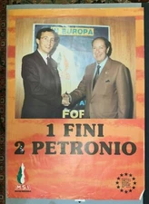 Original Vintage Election Manifesto Party Poster MSI M.S.I. FINI PETRONIO