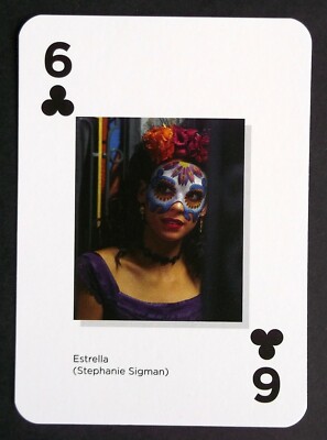 1 x playing card single Spectre 007 Stephanie Sigman 6 of Clubs