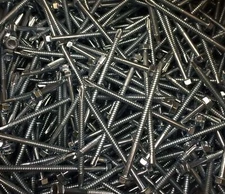 (100) Hex Washer Head 1/4 x 4 Self-Drilling Tek Screw IHW #14