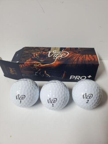Golf Balls New Vice Golf Pro Plus Golf Balls - 3 Balls Vice #1 and #2 NEW $6.99 - Picture 2 of 3