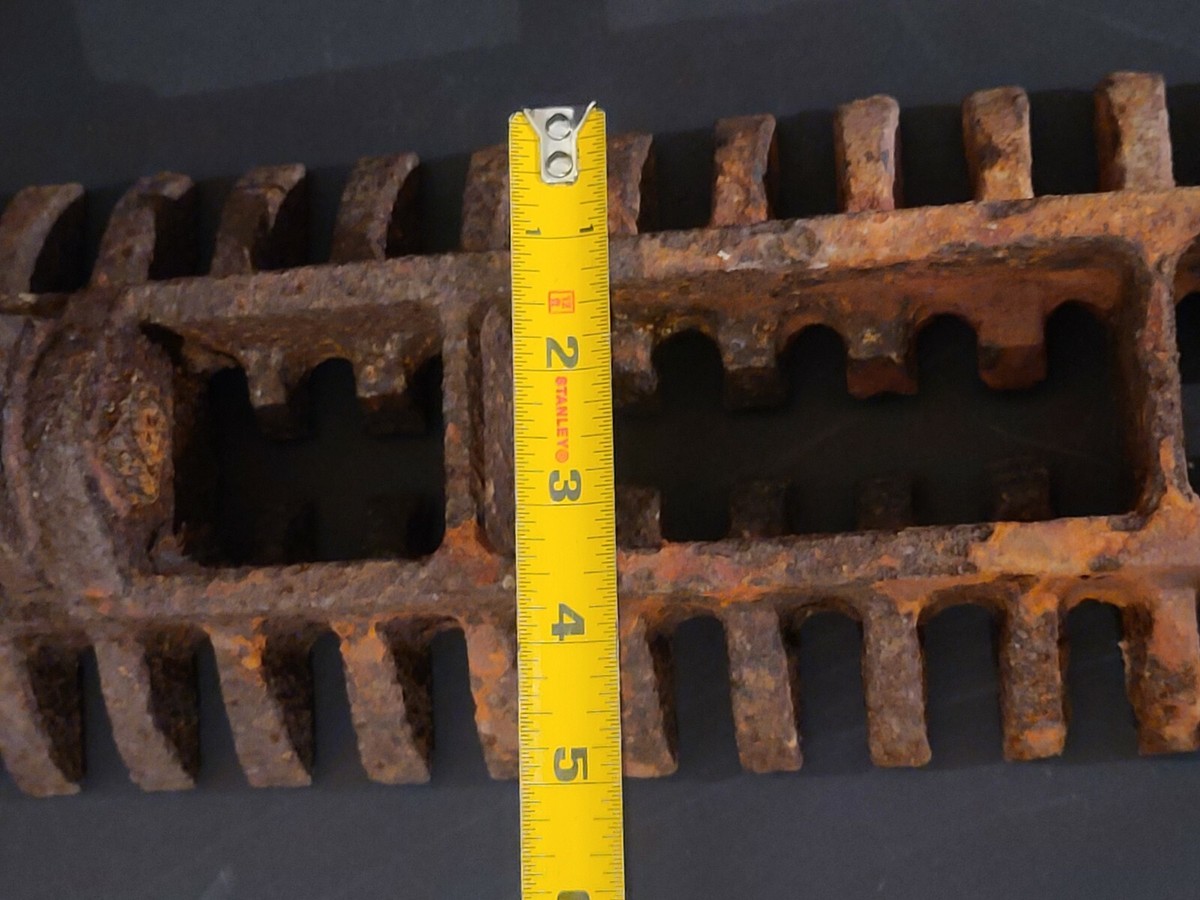 Vintage Antique RED TOP CAST IRON COAL FURNACE Boiler Stove Grate (A) | eBay
