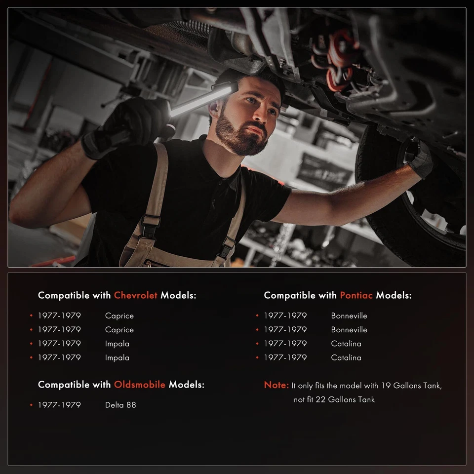 Tanque de combustible de 19 galones para Chevrolet Caprice Impala Oldsmobile Delta 88 Pontiac Foto 3 de 4