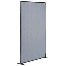 36-1/4"W x 72"H Freestanding Office Partition Panel Blue