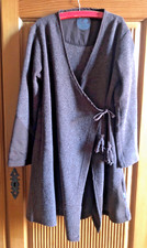 Finkid Kleid braun Schurwolle 140/150 (140-146) Wickelkleid mit Gürtelquaste/TOP