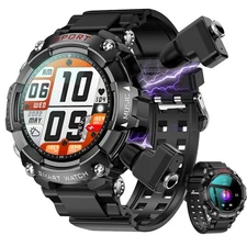 with Earbuds,1.52” HD Screen,Built-in Headphones,9D Sound,110+Fitness Modes, ...