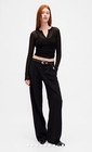 NWT Gap Women's 365 Low Rise Pleated Wide Leg Black  Trousers Sz 0 — photo 6