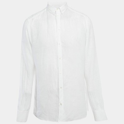 Dolce Gabbana Martini White Linen Regular Fit Shirt XL | eBay