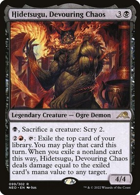 Hidetsugu, Devouring Chaos (099) Kamigawa: Neon Dynasty NEO MTG Magic